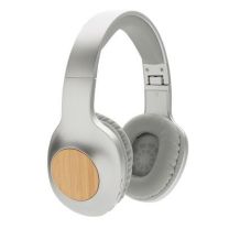 Bambusowe, bezprzewodowe słuchawki nauszne Dakota, z nadrukiem logo - P329.232 - Agencja Point