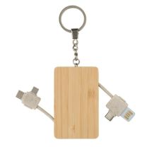 Bambusowy brelok - ciężarówka z logo firmy - V1409-17 - Agencja Point