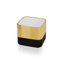 Bambusowy podświetlany głośnik 3W z nadrukiem reklamowym - V0135-17 - Agencja Point