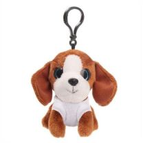 Brelok - pluszowy pies Polly 10 cm, zawieszka reklamowa z logo - HE777-16 - Agencja Point
