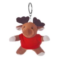 Brelok - pluszowy renifer Dasher 10 cm, z nadrukiem logo - HE675-16 - Agencja Point