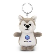 Brelok reklamowy - pluszowy wilk z logo - Agencja Point - HE834-19