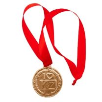 Czekoladowy medal reklamowy 66 mm ze wstążką - CZEK19 - Agencja Point