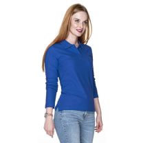 Damska koszulka polo z długim rękawem 200 g z logo - KOSZ-P65 - Agencja Point