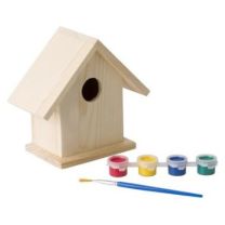 Domek dla ptaków, reklamowy zestaw do kolorowania, farby - V7347-17 - Agencja Point