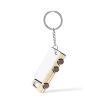 Drewniany brelok - domek z logo - V0910-00 - Agencja Point