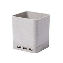 Ekologiczny organizer, ładowarka indukcyjna, hub USB z nadrukiem reklamowym - AP721851-00 - Agencja Point