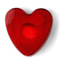 Klip reklamowy SERCE z migającym światełkiem, z logo - V6463-05 - Agencja Point