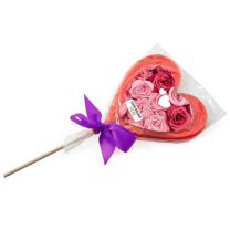 Lizak reklamowy SERCE 11 x 11 cm z logo - LIZ15 - Agencja Point