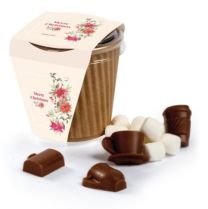 Mała czekolada na gorąco z piankami, z logo firmy - CHOCO-0106 - Agencja Point