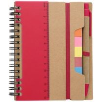 Notatnik, linijka, długopis, karteczki samoprzylepne, zestaw z nadrukiem logo - V2991 - Agencja Point