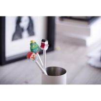 Ołówek z gumką - świąteczny gadżet reklamowy - V1908 - Agencja Point