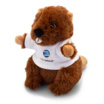 Pluszowy bóbr 15 cm, z nadrukiem logo - HE847-16 - Agencja Point