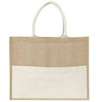 Torba jutowa z kieszenią - V8413-00 - Agencja Point