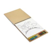 Reklamowa kolorowanka z notesem MALOVI, kredki - 17611 - Agencja Point