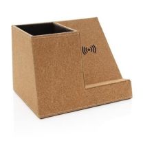 Reklamowa ładowarka bezprzewodowa 5W - korkowy organizer na biurko, z logo - P308.199 - Agencja Point