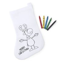 Reklamowa skarpeta świąteczna do kolorowania - V9690-02 - Agencja Point