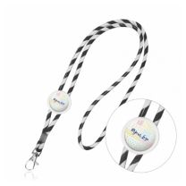 Reklamowa smycz w paski z karabińczykiem, z logo - IP140820 - Agencja Point