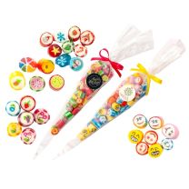 Reklamowe cukierki w rożku - emotki, owoce lub świąteczne - 100 g - Agencja Point - CUK-01.16