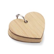 Karteczki samoprzylepne z bambusowym brelokiem, domek z logo - 17793-17 - Agencja Point