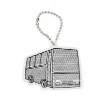 Reklamowy brelok odblaskowy - autobus z logo - ODBL-48 - Agencja Point