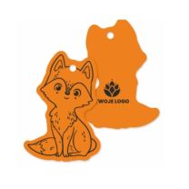Brelok odblaskowy - lisek z logo firmy - ODBL-05 - Agencja Point
