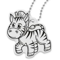 Reklamowy brelok odblaskowy - zebra z logo - ODBL-46 - Agencja Point