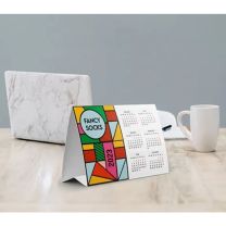 Reklamowy kalendarz biurkowy piramidka z nadrukiem - KAL-PIR-04 - Agencja Point