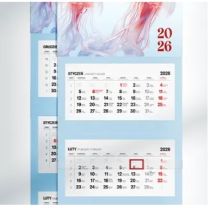 Reklamowy kalendarz ścienny trójdzielny z płaską główką - KAL-DRUK-03 - Agencja Point