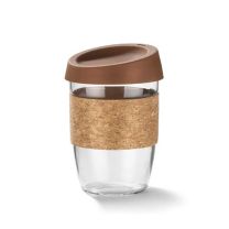 Reklamowy kubek ze szkła i korka z logo - 16009 - Agencja Point