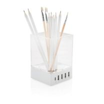 Reklamowy pojemnik na długopisy, ładowarka USB z logo - P308.913 - Agencja Point