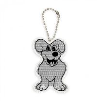 Reklamowy brelok odblaskowy - pies z logo - ODBL-49 - Agencja Point