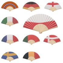 Reklamowy wachlarz w barwach państwowych, z logo - Agencja Point - MO2244