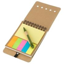 Reklamowy zestaw - notatnik ok. A6, karteczki samoprzylepne, długopis z logo - V2816-10 - Agencja Point