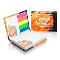 Reklamowy zestaw notesów samoprzylepnych w twardej okładce full color - PM100 - Agencja Point