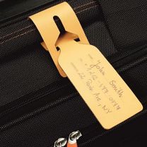 Skórzana zawieszka na bagaż z nadrukiem reklamowym - 969094 - Agencja Point