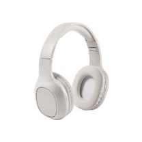 Słuchawki bluetooth ze słomy pszenicznej z nadrukiem logo - AP721665-00 - Agencja Point