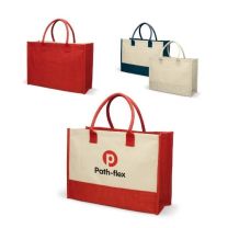 Torba zakupowa z juty z nadrukiem logo - LT95131 - Agencja Point