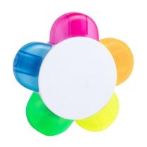 Zakreślacze Hindal, zestaw - kwiatek, 5 kolorów z nadrukiem z logo - AP721454 - Agencja Point