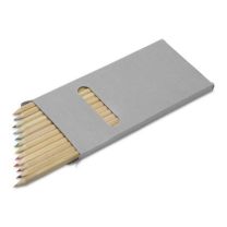 Reklamowy zestaw kredek z logo, temperówka - V6298-00 - Agencja Point