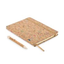 Zestaw reklamowy - notatnik, długopis korkowy z logo - MO2414-13 - Agencja Point