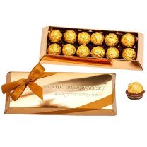 Złota bombonierka z nadrukiem logo - BOM30 - Agencja Point